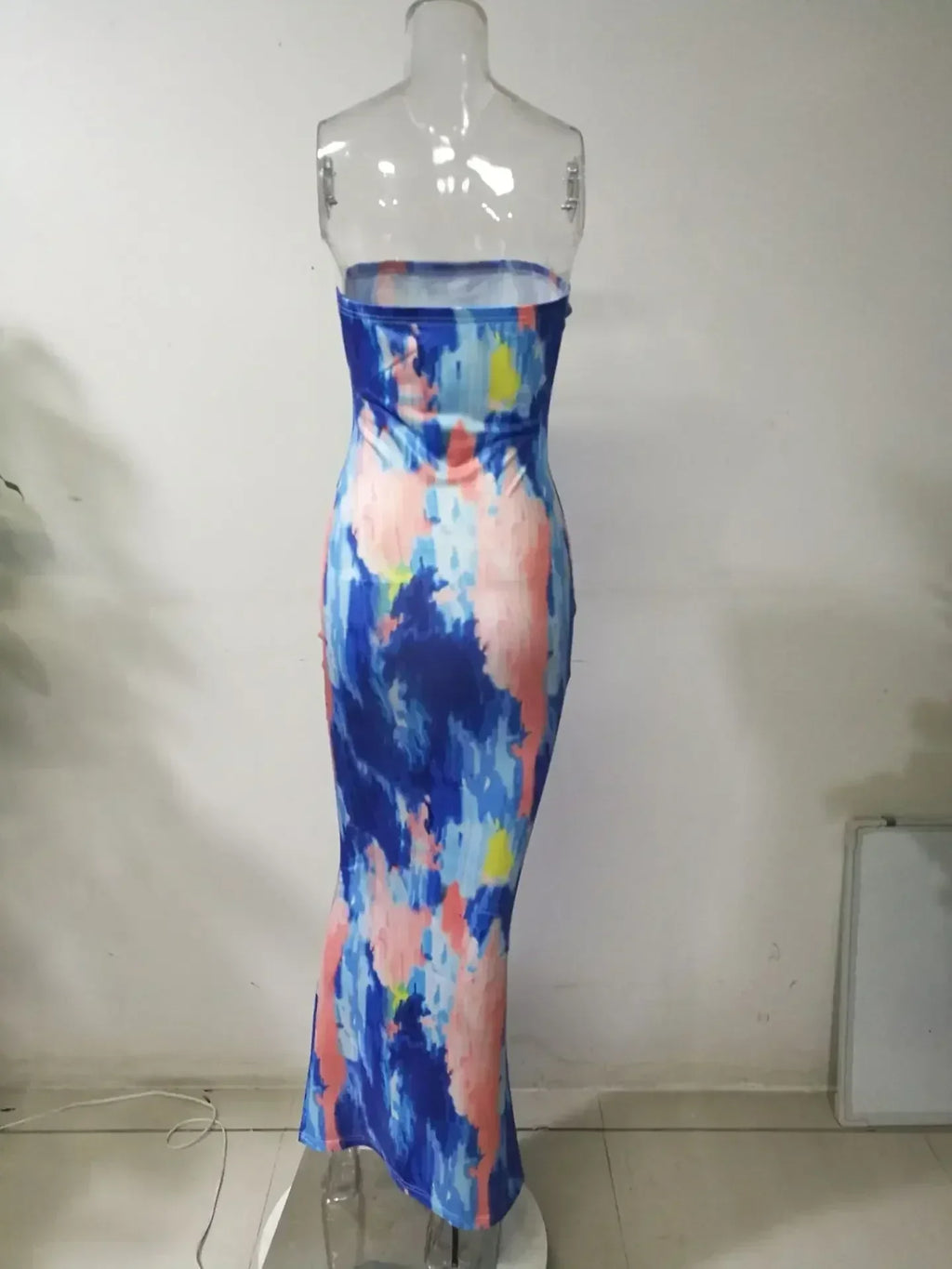 Printed Off-Shoulder Bandage Dress