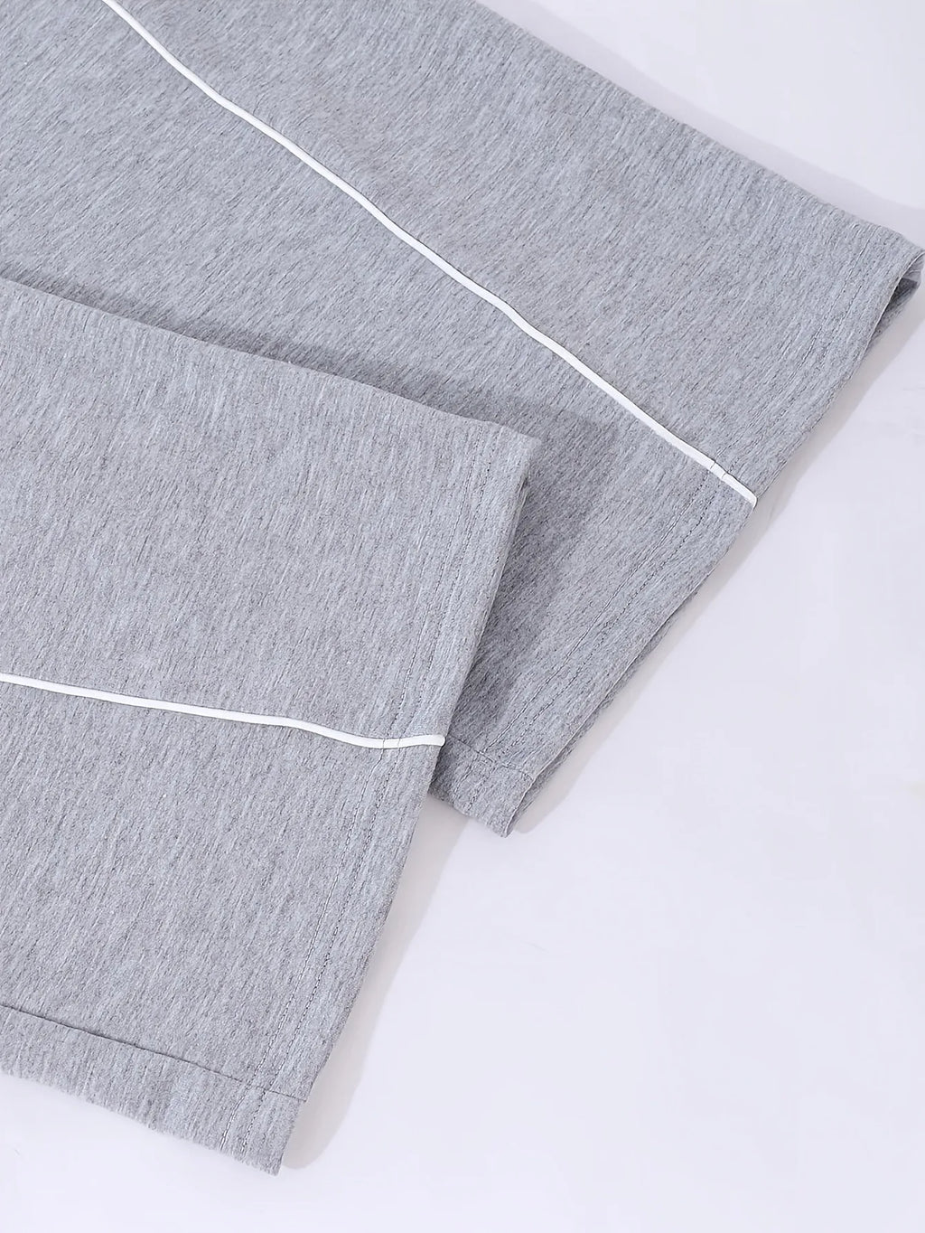 Kids Girls Contrast Line Drawstring Waist Baggy Wide Leg Heather Gray Casual Sport Sweatpants